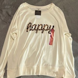 Grayson/Threads Light Sweater, Cheetah “happy”, XL, NWT